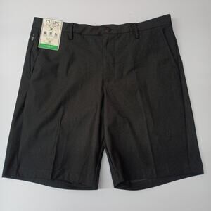Chaps Golf Shorts Men's 34 Black Slim Fit 9" Inseam Stretch Comfort Waistband